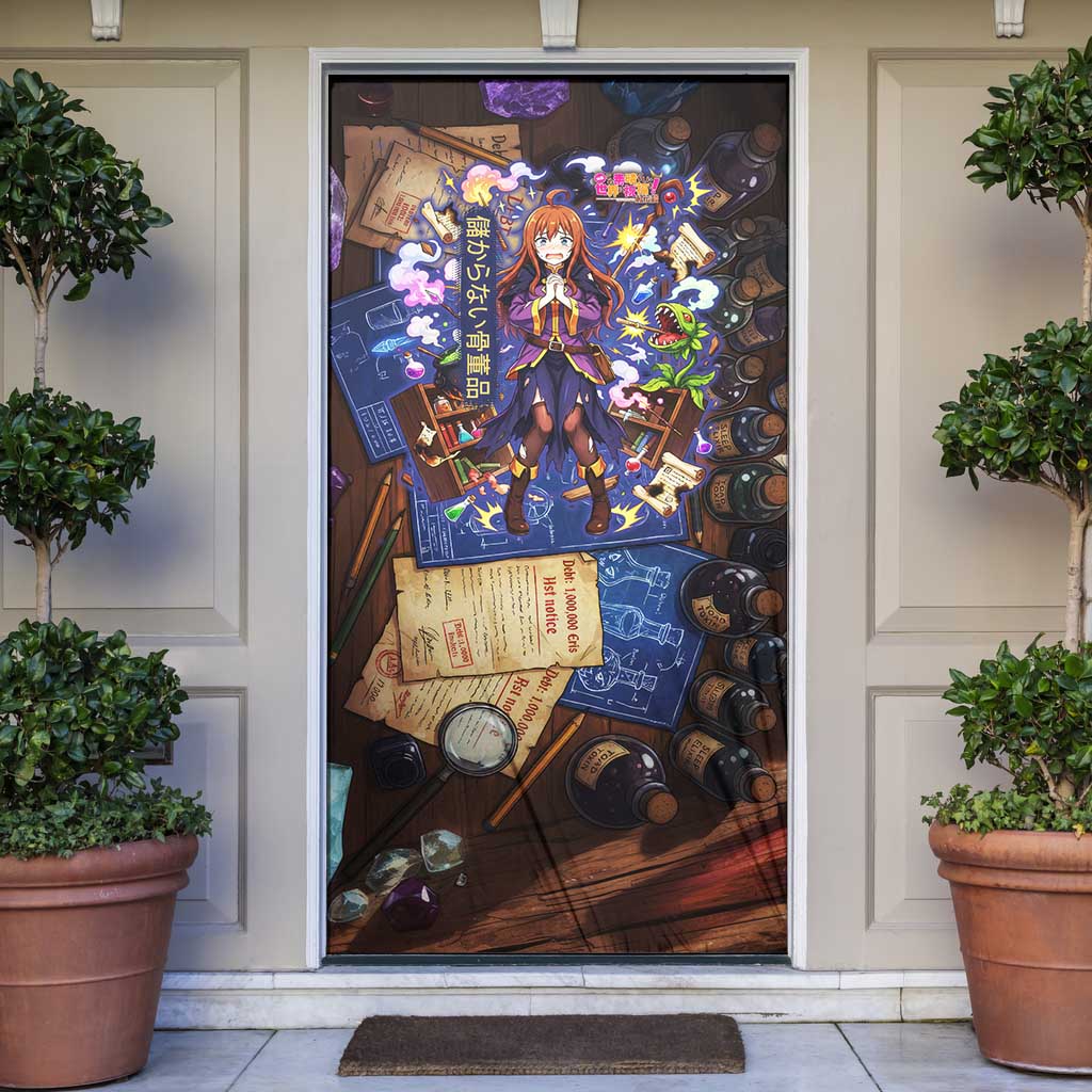 Wiz Magic Shop Door Cover Alchemical Fantasy Blueprint Style