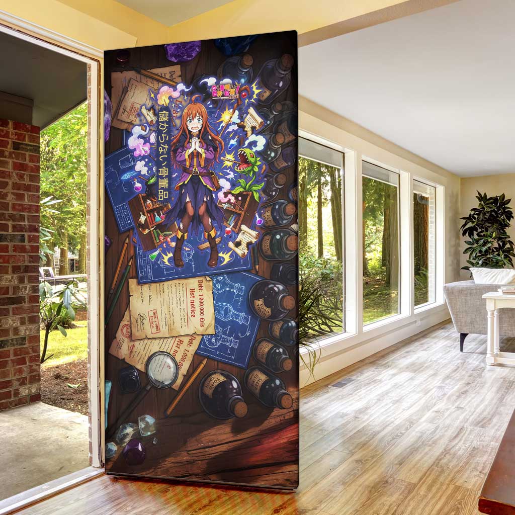 Wiz Magic Shop Door Cover Alchemical Fantasy Blueprint Style