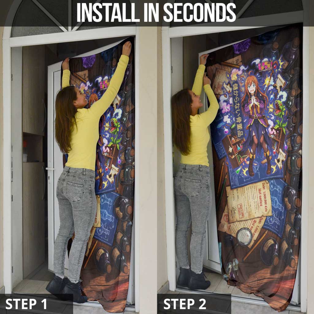 Wiz Magic Shop Door Cover Alchemical Fantasy Blueprint Style