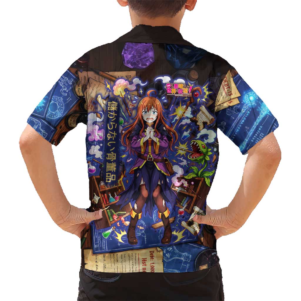 Wiz Magic Shop Family Matching Summer Maxi Dress and Hawaiian Shirt Alchemical Fantasy Blueprint Style