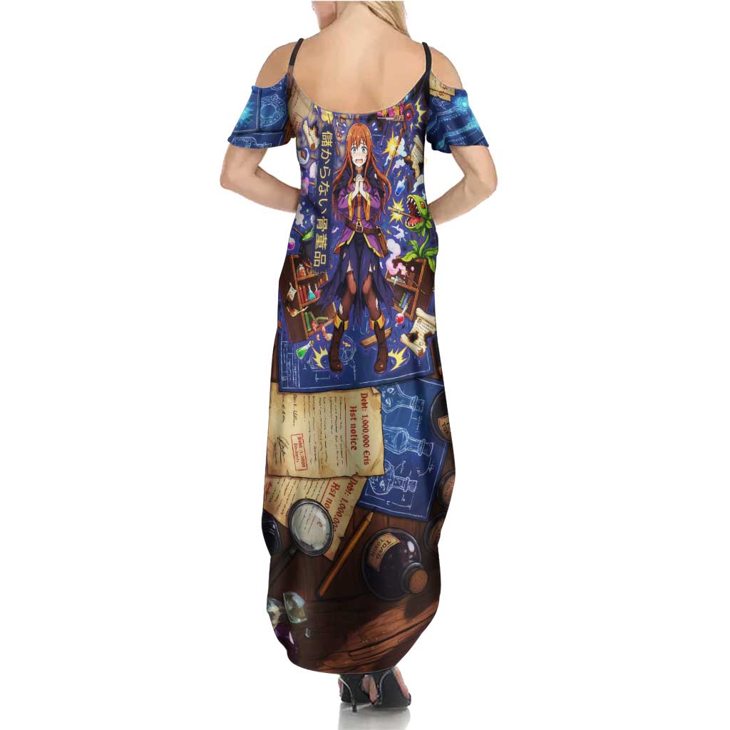 Wiz Magic Shop Family Matching Summer Maxi Dress and Hawaiian Shirt Alchemical Fantasy Blueprint Style