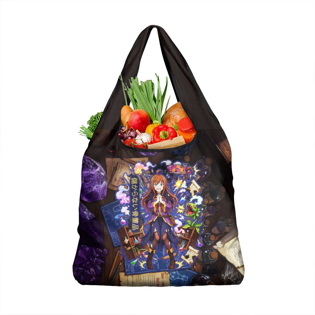 Wiz Magic Shop Grocery Bag Alchemical Fantasy Blueprint Style
