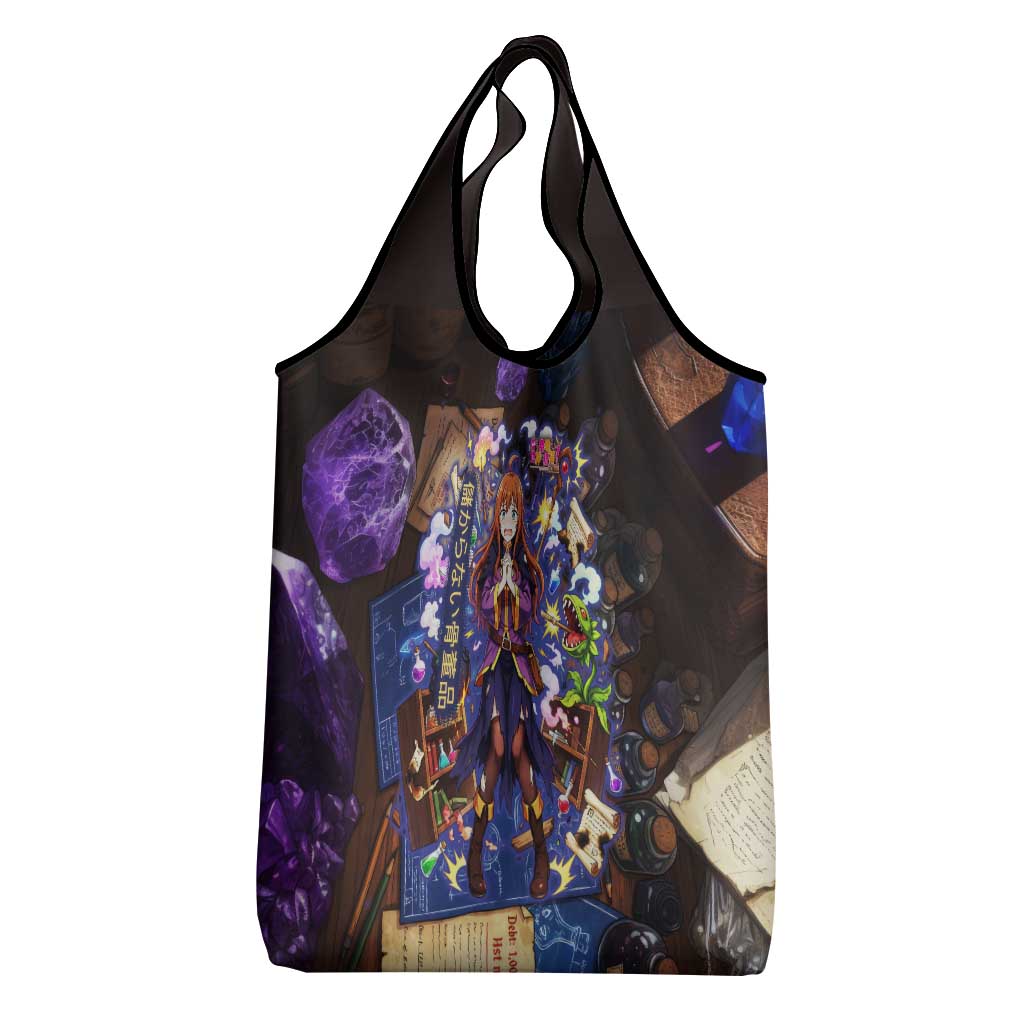 Wiz Magic Shop Grocery Bag Alchemical Fantasy Blueprint Style