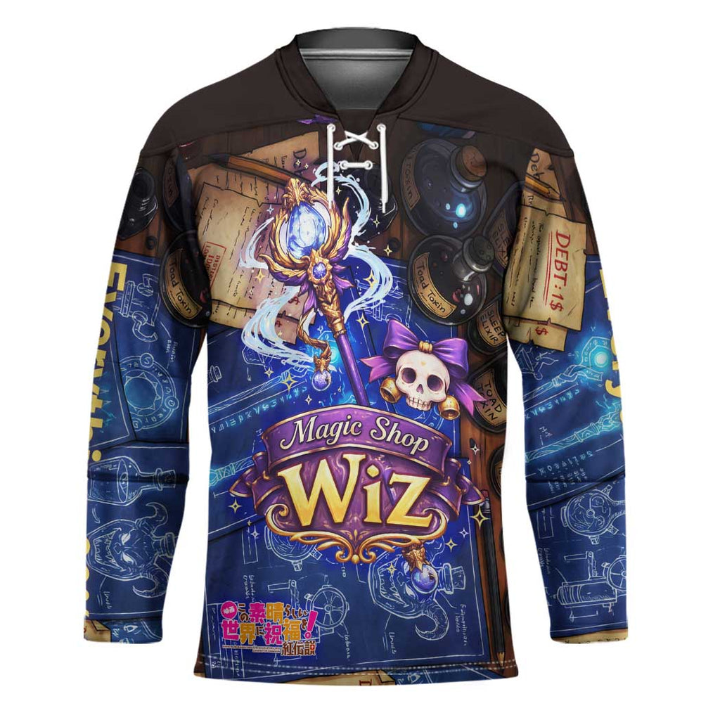Wiz Magic Shop Hockey Jersey Alchemical Fantasy Blueprint Style