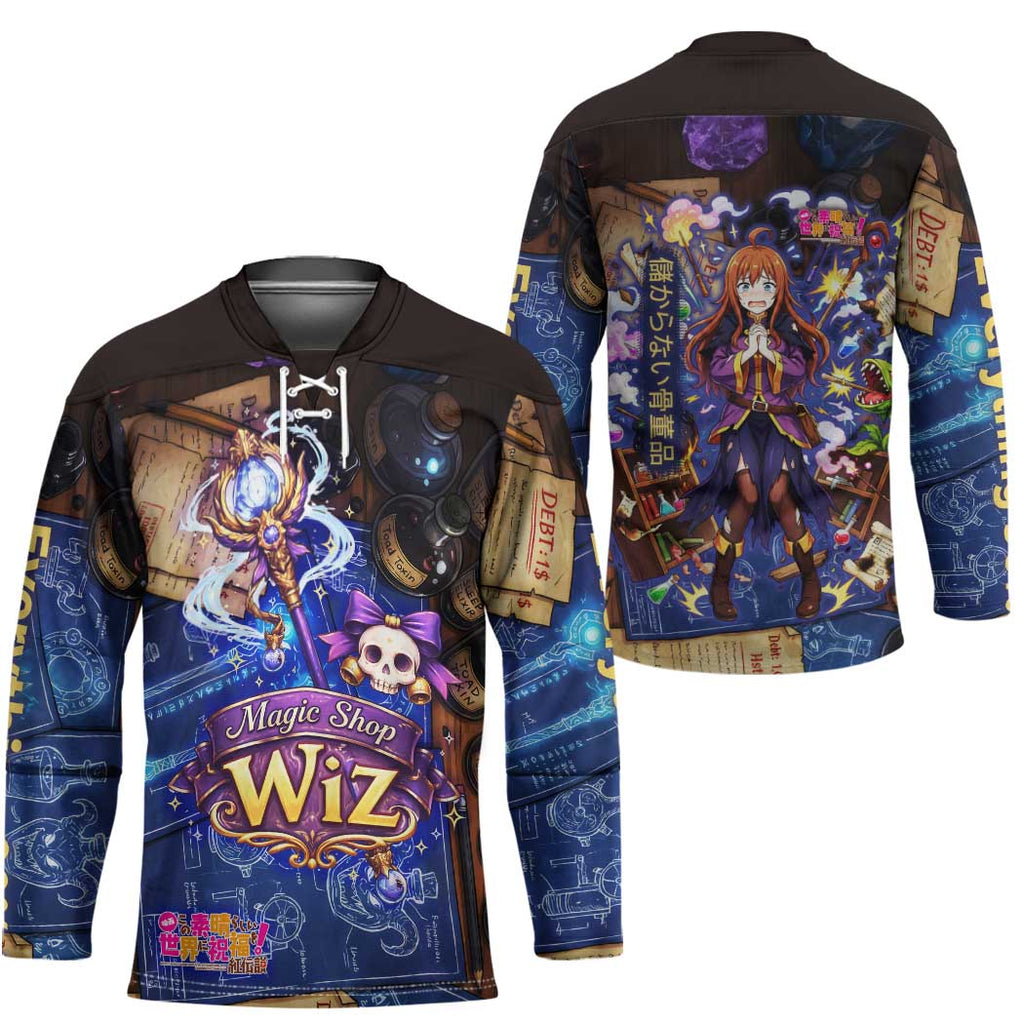 Wiz Magic Shop Hockey Jersey Alchemical Fantasy Blueprint Style