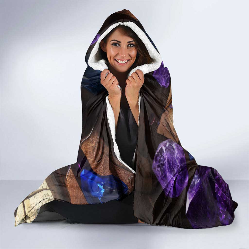 Wiz Magic Shop Hooded Blanket Alchemical Fantasy Blueprint Style