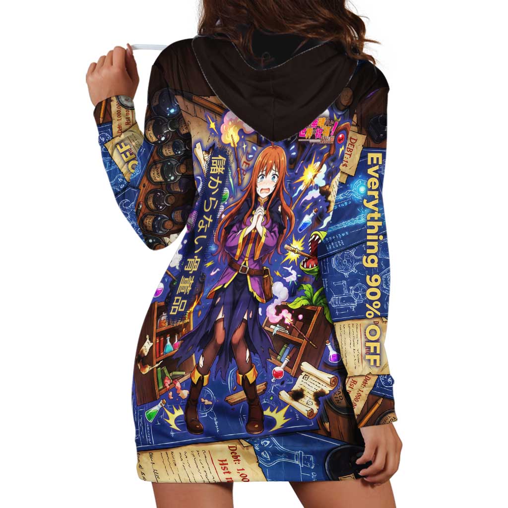 Wiz Magic Shop Hoodie Dress Alchemical Fantasy Blueprint Style