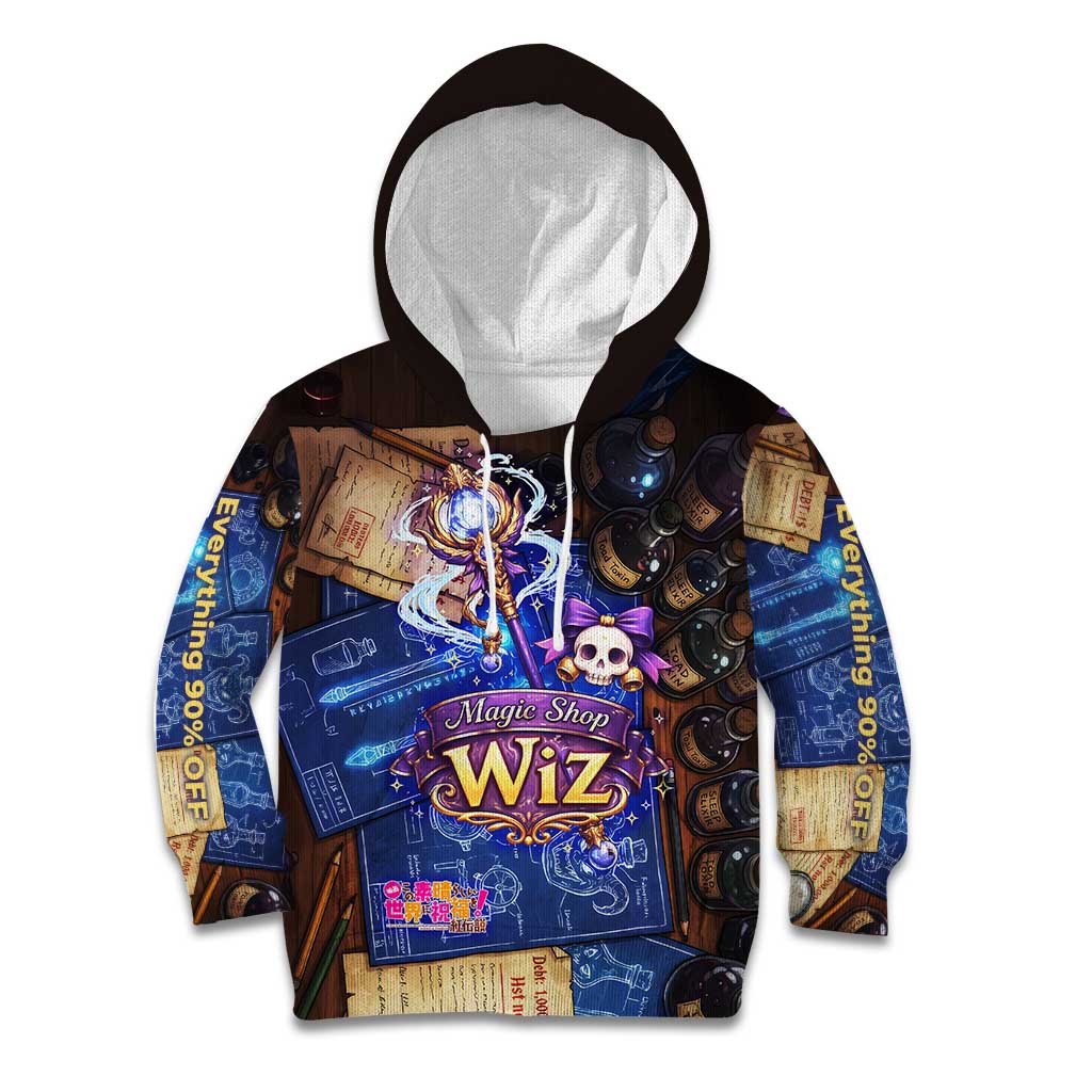 Wiz Magic Shop Kid Hoodie Alchemical Fantasy Blueprint Style