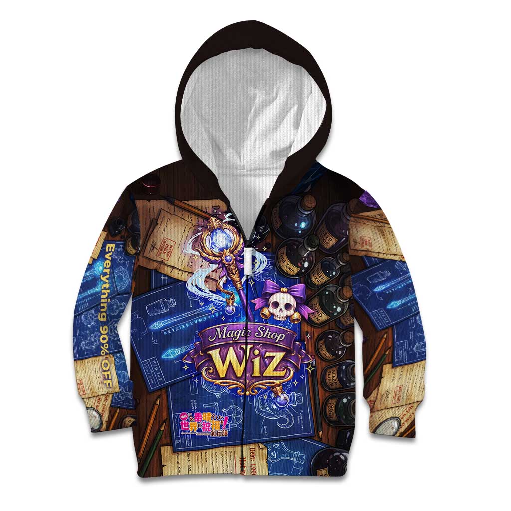 Wiz Magic Shop Kid Hoodie Alchemical Fantasy Blueprint Style