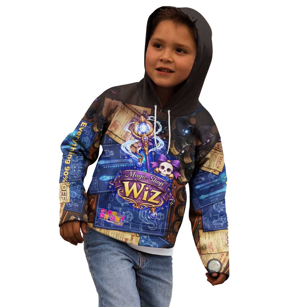 Wiz Magic Shop Kid Hoodie Alchemical Fantasy Blueprint Style