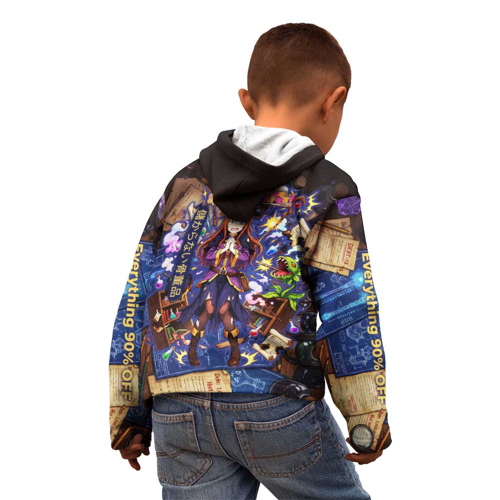 Wiz Magic Shop Kid Hoodie Alchemical Fantasy Blueprint Style