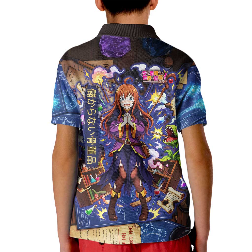 Wiz Magic Shop Kid Polo Shirt Alchemical Fantasy Blueprint Style