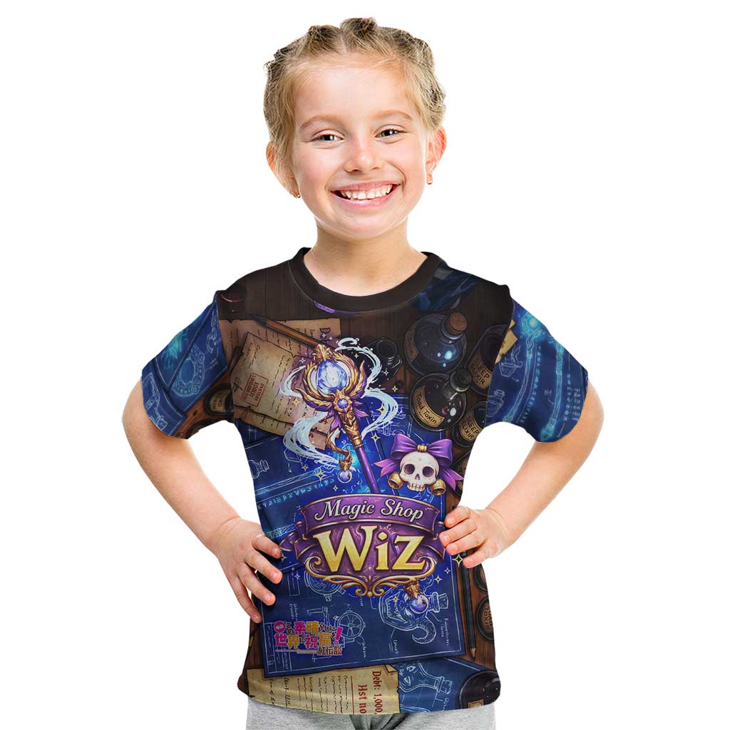 Wiz Magic Shop Kid T Shirt Alchemical Fantasy Blueprint Style