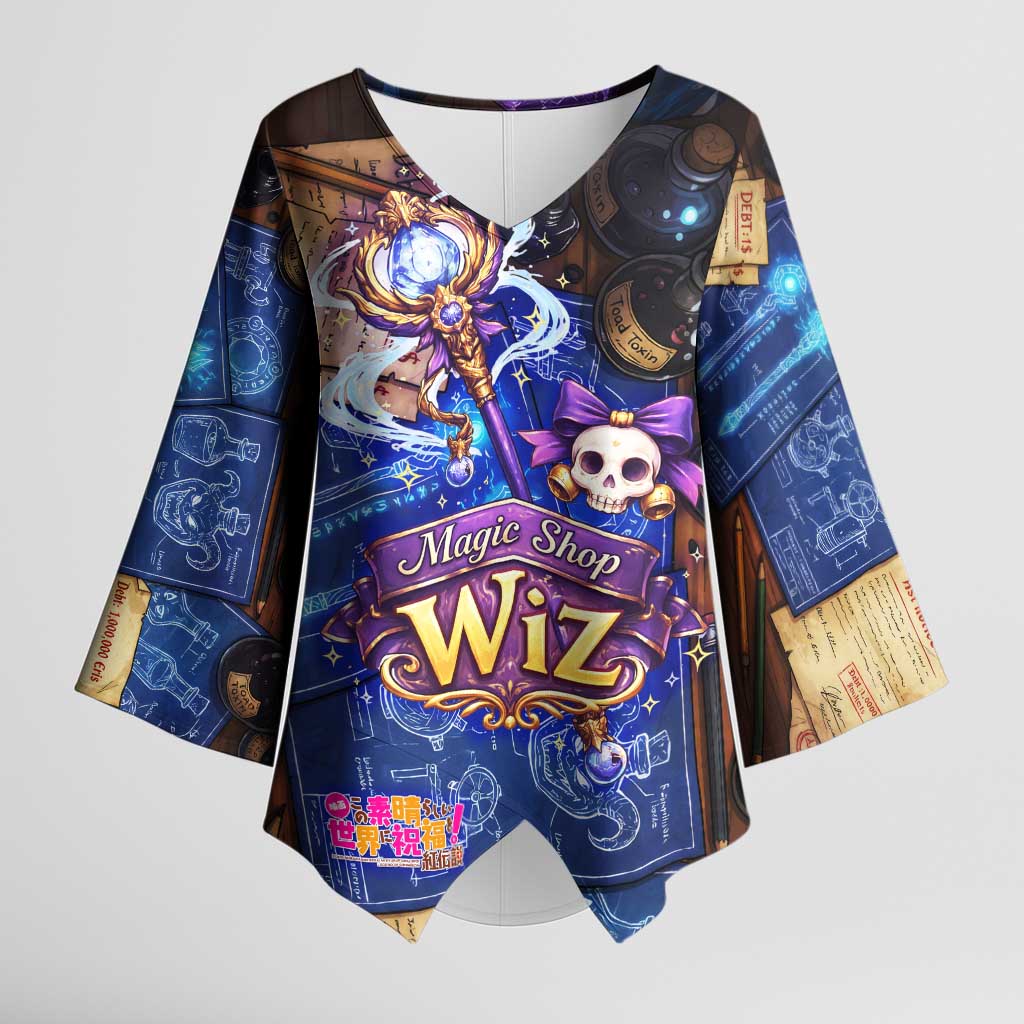 Wiz Magic Shop Kimono Sleeve Blouse Alchemical Fantasy Blueprint Style