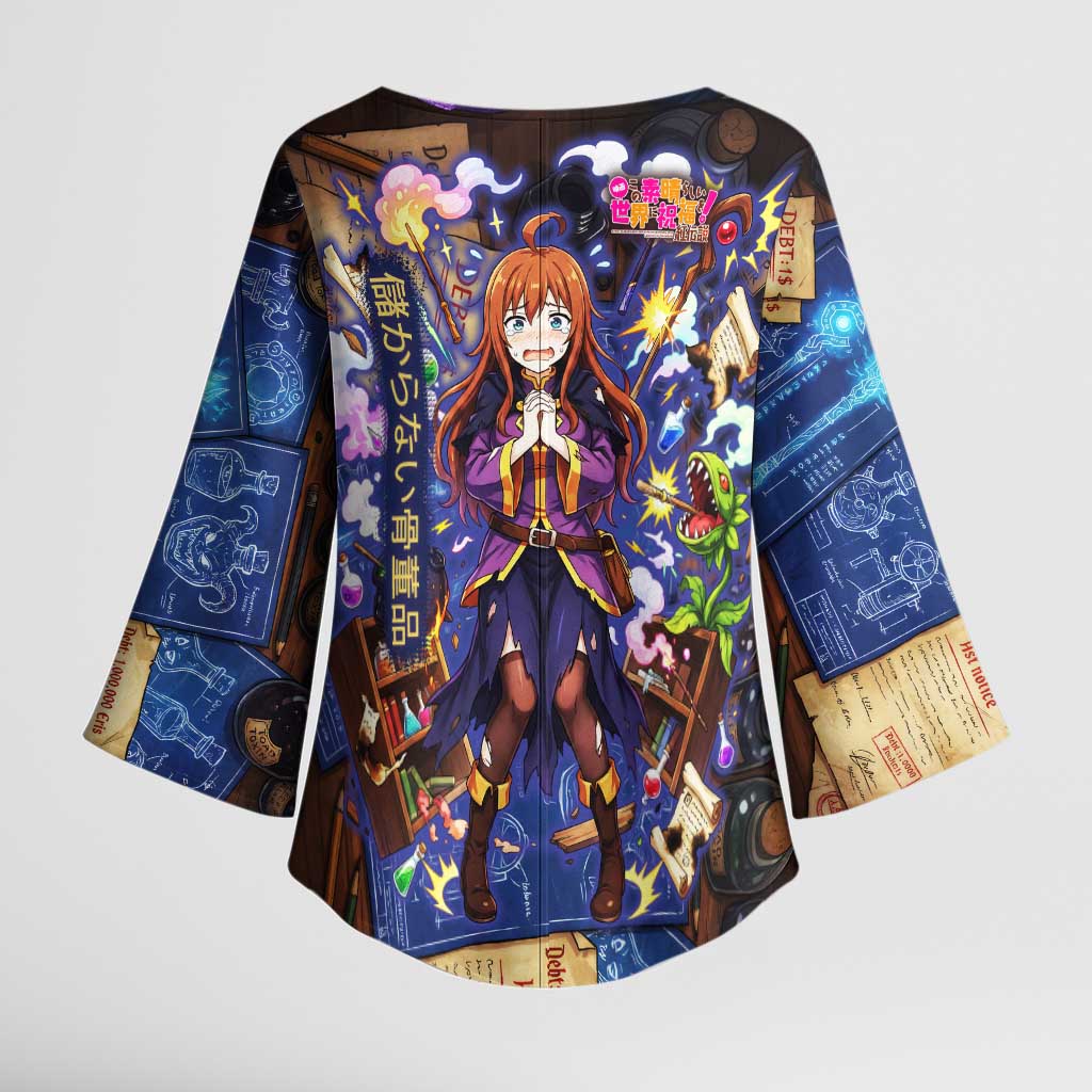 Wiz Magic Shop Kimono Sleeve Blouse Alchemical Fantasy Blueprint Style