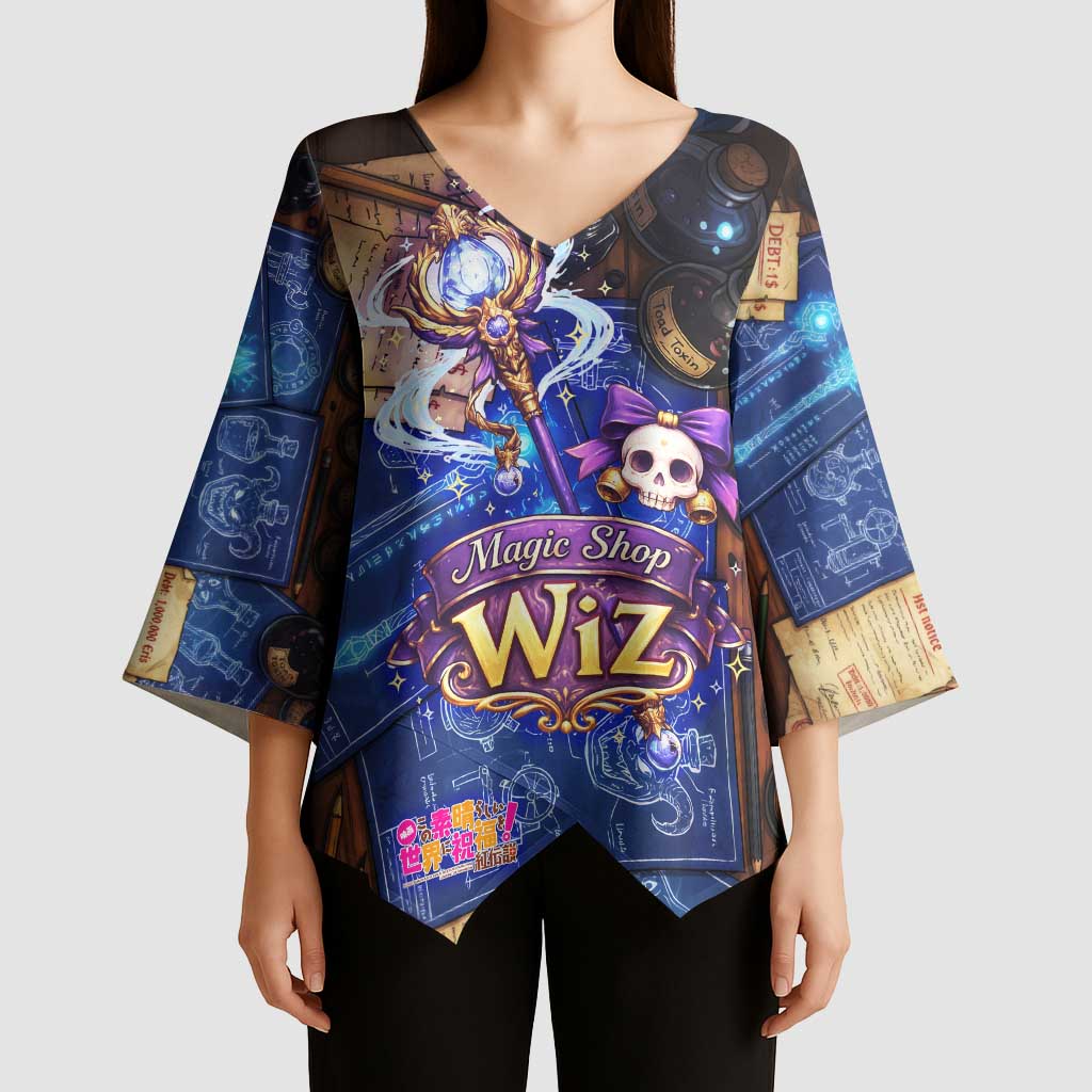 Wiz Magic Shop Kimono Sleeve Blouse Alchemical Fantasy Blueprint Style