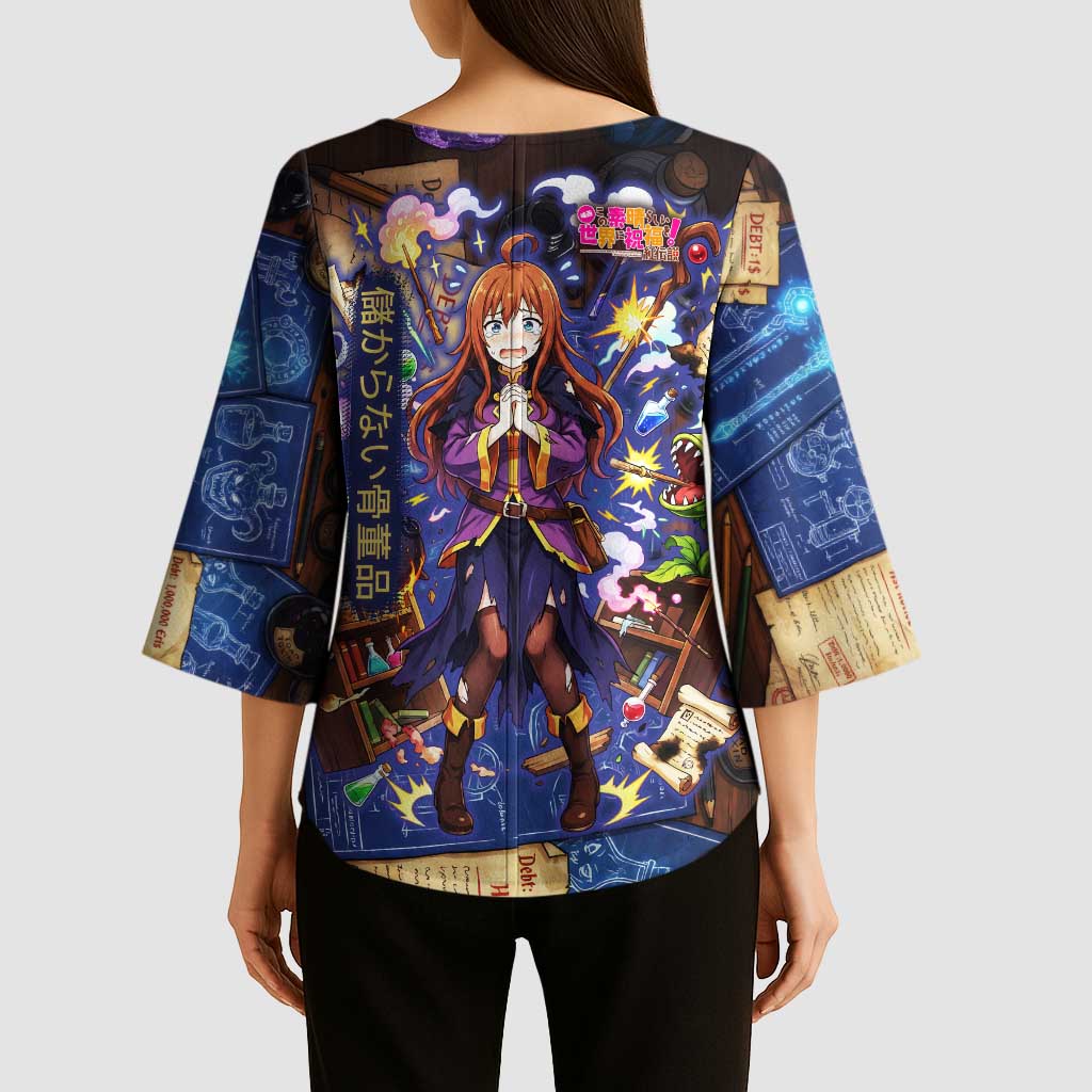 Wiz Magic Shop Kimono Sleeve Blouse Alchemical Fantasy Blueprint Style