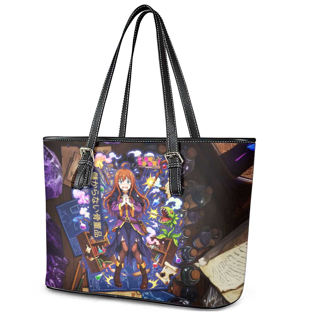 Wiz Magic Shop Leather Tote Bag Alchemical Fantasy Blueprint Style