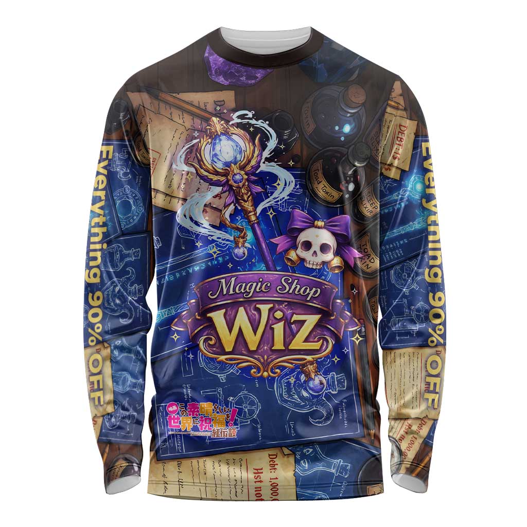 Wiz Magic Shop Long Sleeve Shirt Alchemical Fantasy Blueprint Style