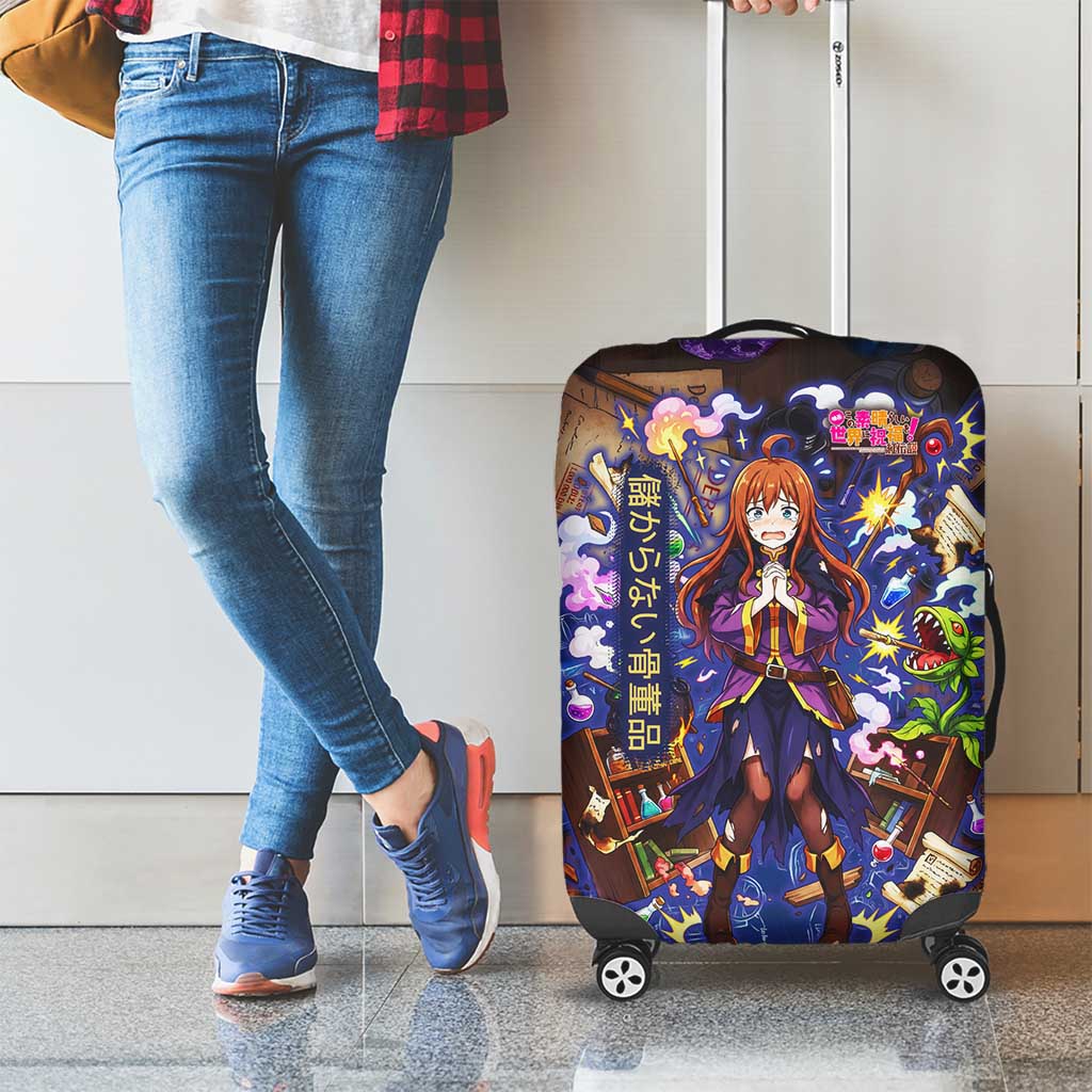Wiz Magic Shop Luggage Cover Alchemical Fantasy Blueprint Style