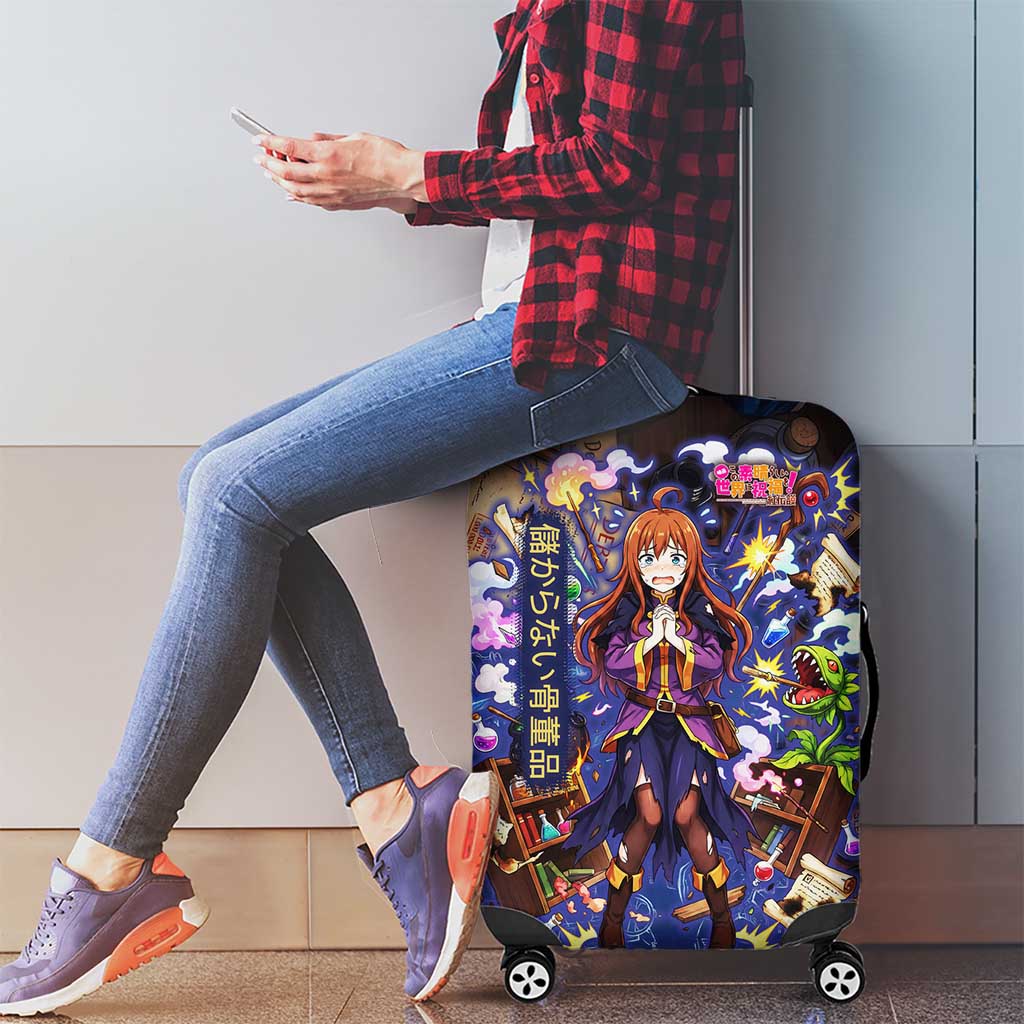 Wiz Magic Shop Luggage Cover Alchemical Fantasy Blueprint Style
