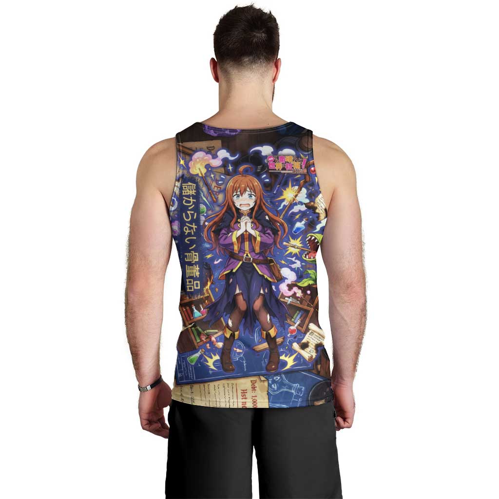 Wiz Magic Shop Men Tank Top Alchemical Fantasy Blueprint Style