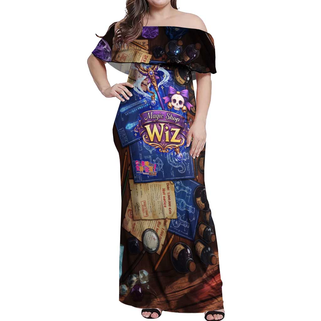 Wiz Magic Shop Off Shoulder Maxi Dress Alchemical Fantasy Blueprint Style