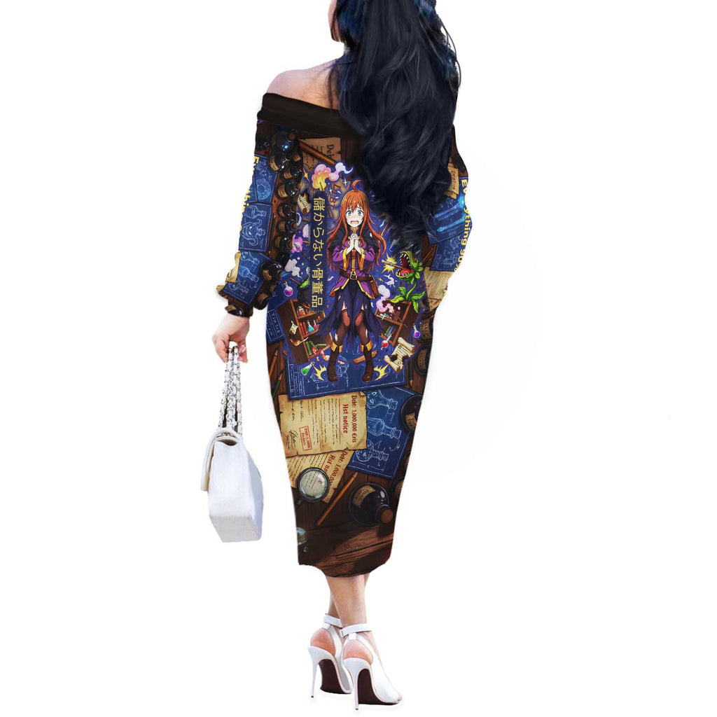Wiz Magic Shop Off The Shoulder Long Sleeve Dress Alchemical Fantasy Blueprint Style