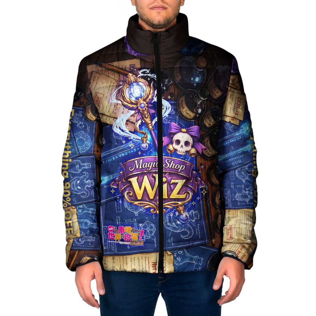 Wiz Magic Shop Padded Jacket Alchemical Fantasy Blueprint Style