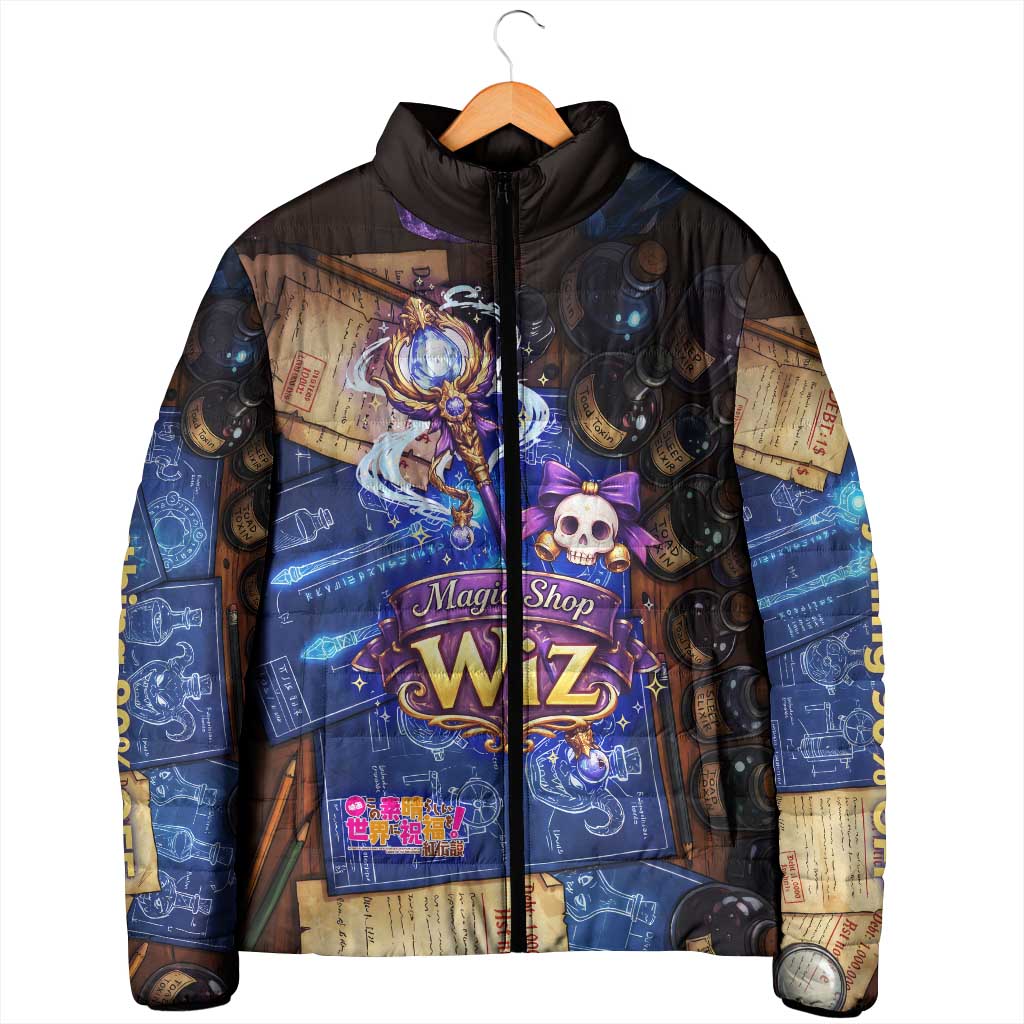 Wiz Magic Shop Padded Jacket Alchemical Fantasy Blueprint Style