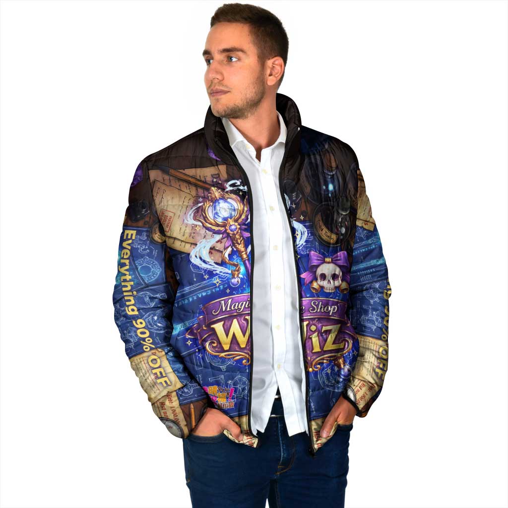 Wiz Magic Shop Padded Jacket Alchemical Fantasy Blueprint Style