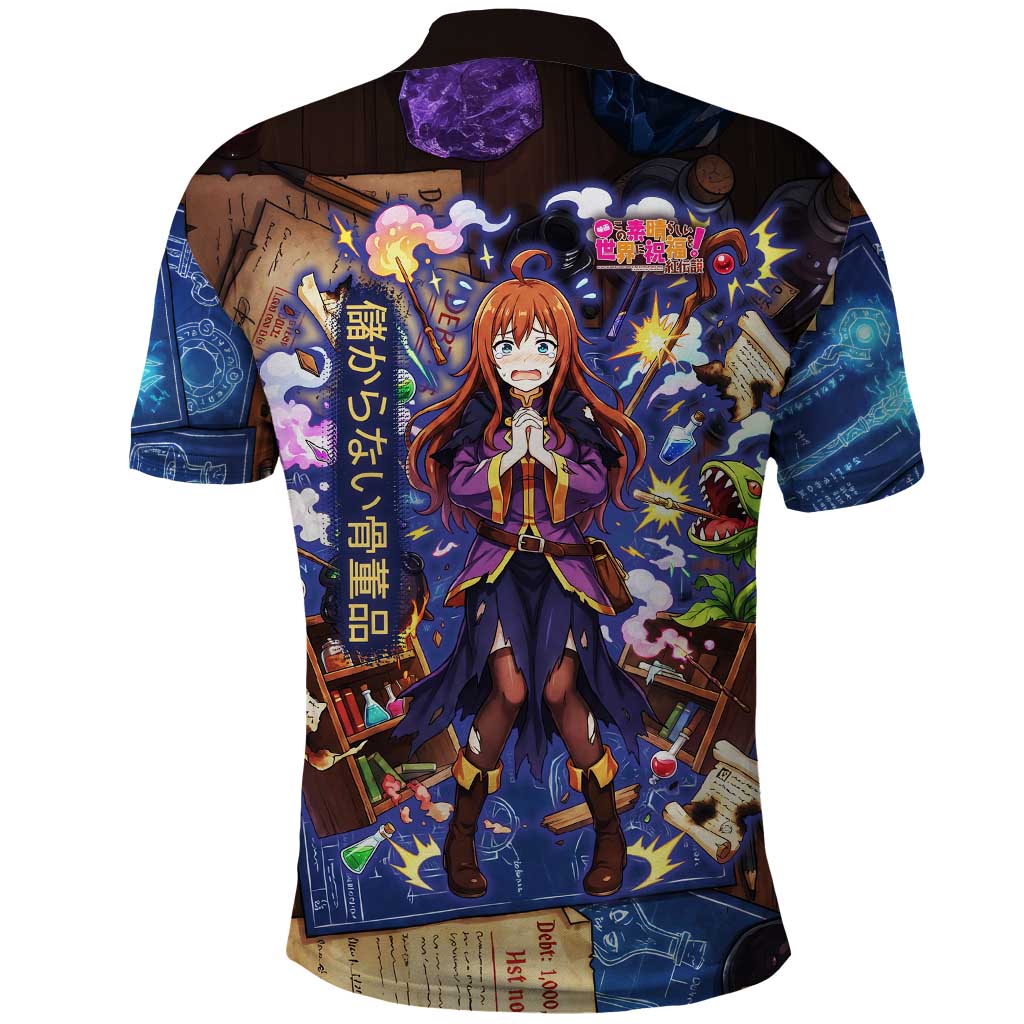 Wiz Magic Shop Polo Shirt Alchemical Fantasy Blueprint Style