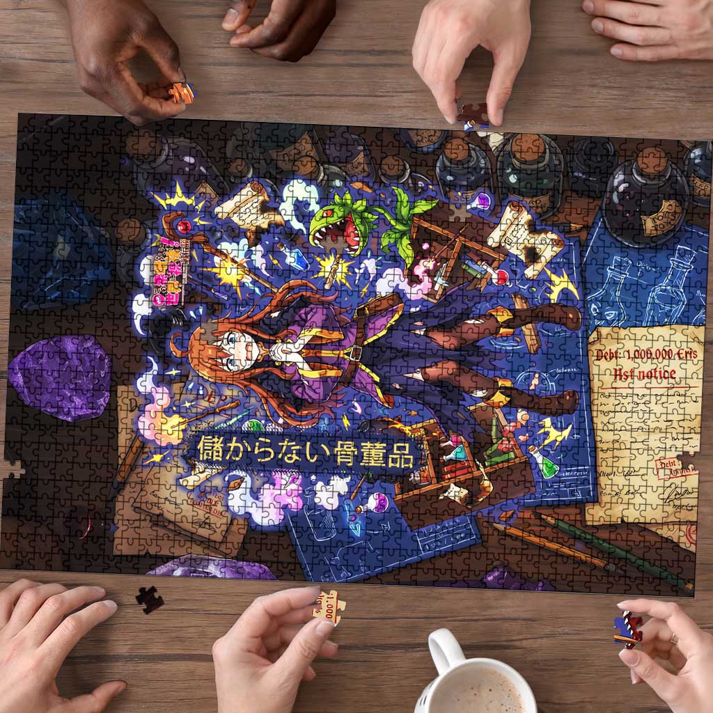 Wiz Magic Shop Puzzle Alchemical Fantasy Blueprint Style
