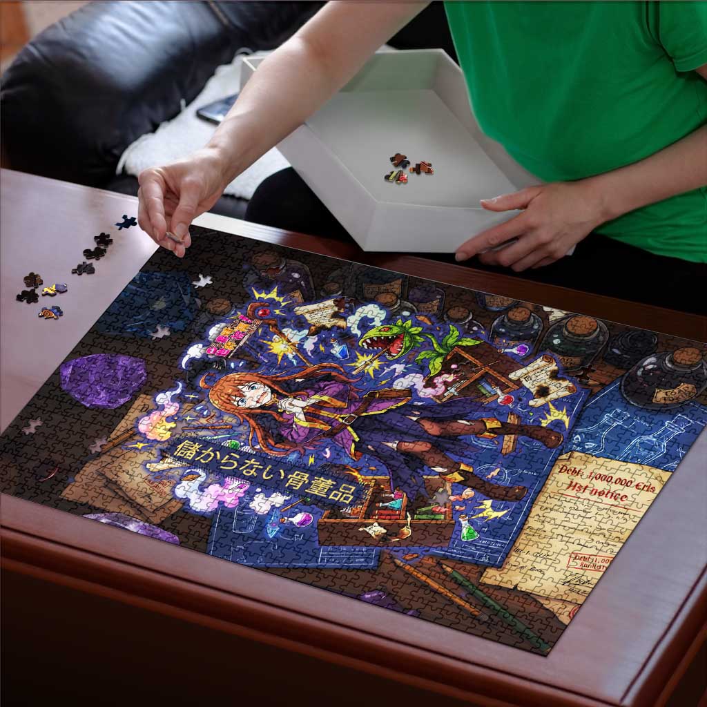 Wiz Magic Shop Puzzle Alchemical Fantasy Blueprint Style