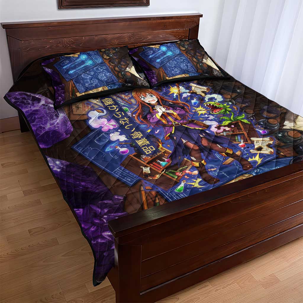 Wiz Magic Shop Quilt Bed Set Alchemical Fantasy Blueprint Style
