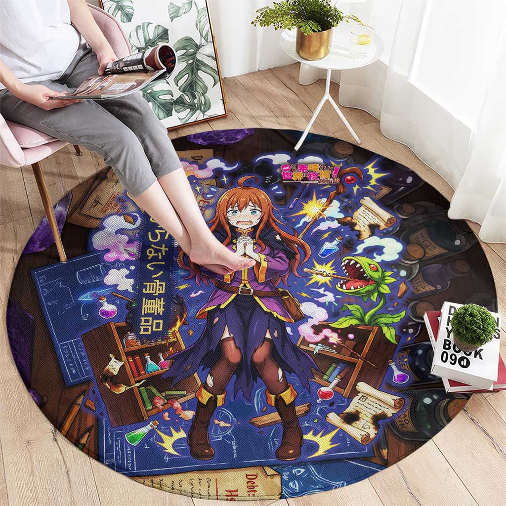 Wiz Magic Shop Round Carpet Alchemical Fantasy Blueprint Style