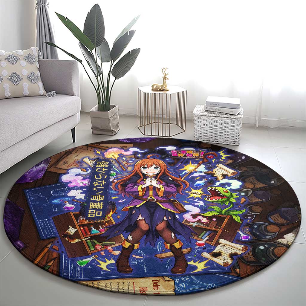 Wiz Magic Shop Round Carpet Alchemical Fantasy Blueprint Style