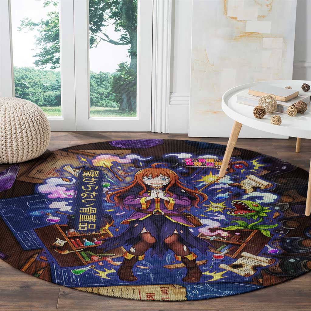 Wiz Magic Shop Round Carpet Alchemical Fantasy Blueprint Style