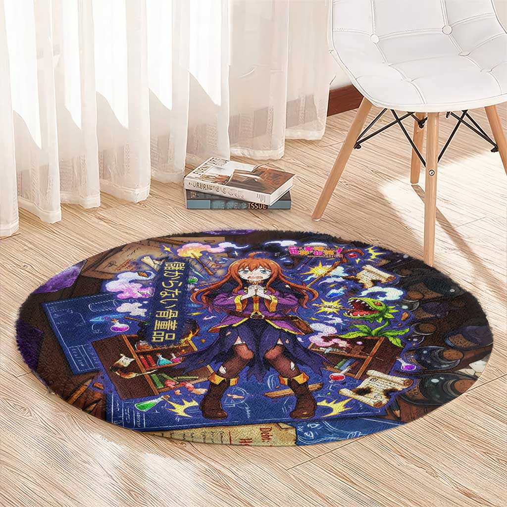 Wiz Magic Shop Round Carpet Alchemical Fantasy Blueprint Style
