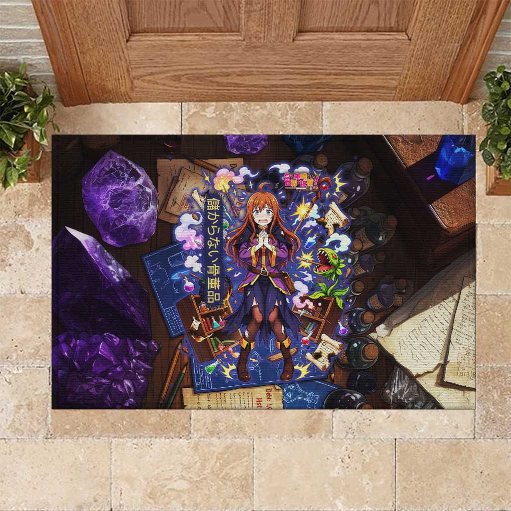 Wiz Magic Shop Rubber Doormat Alchemical Fantasy Blueprint Style