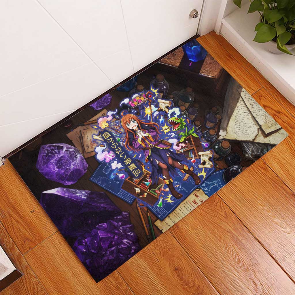 Wiz Magic Shop Rubber Doormat Alchemical Fantasy Blueprint Style