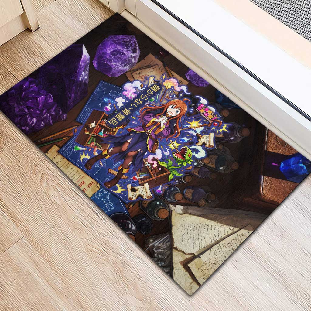 Wiz Magic Shop Rubber Doormat Alchemical Fantasy Blueprint Style
