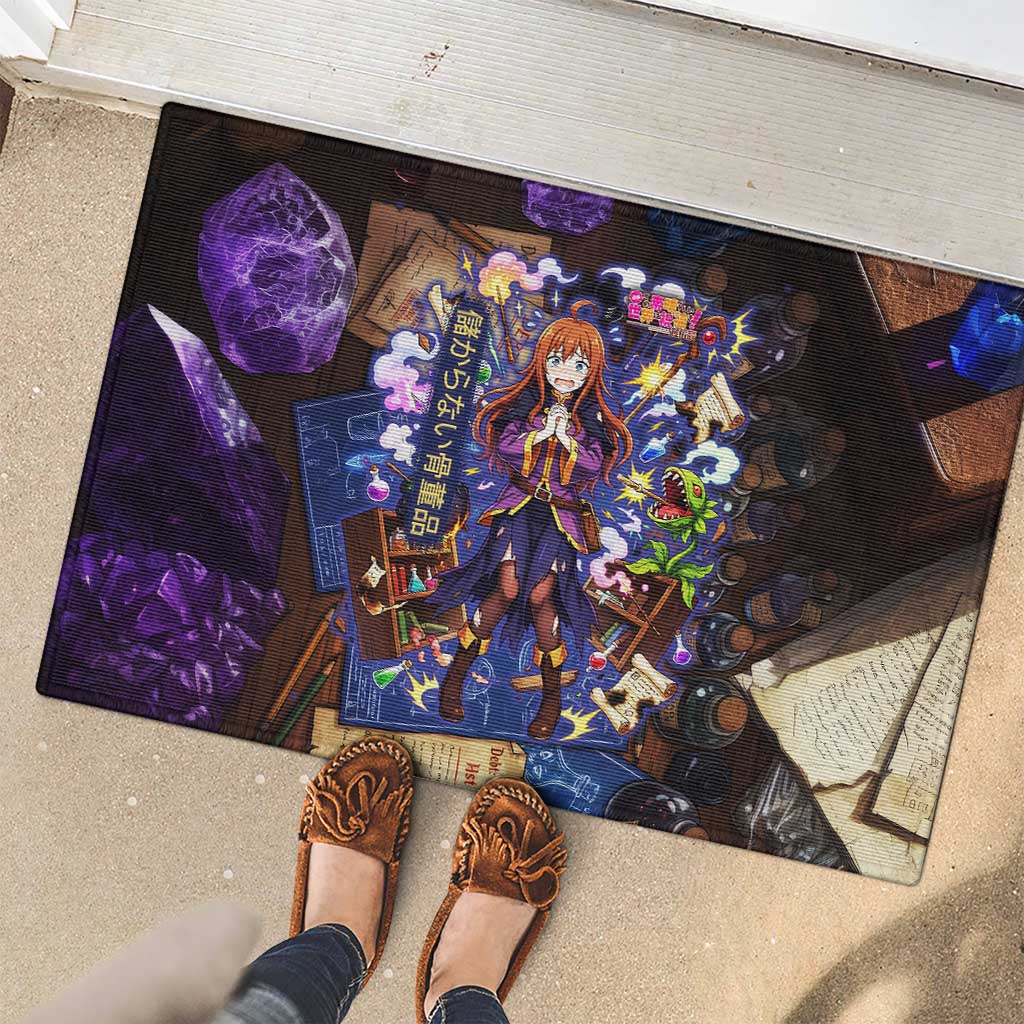 Wiz Magic Shop Rubber Doormat Alchemical Fantasy Blueprint Style