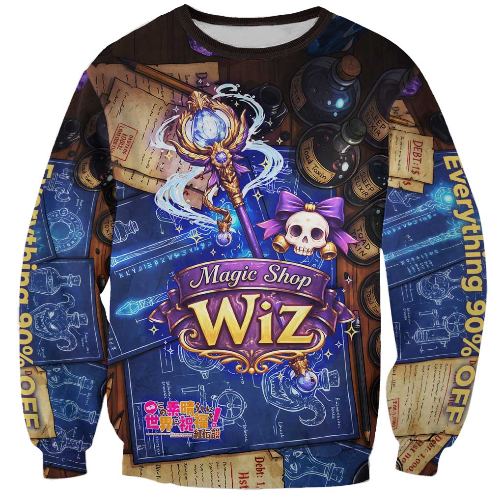 Wiz Magic Shop Sweatshirt Alchemical Fantasy Blueprint Style