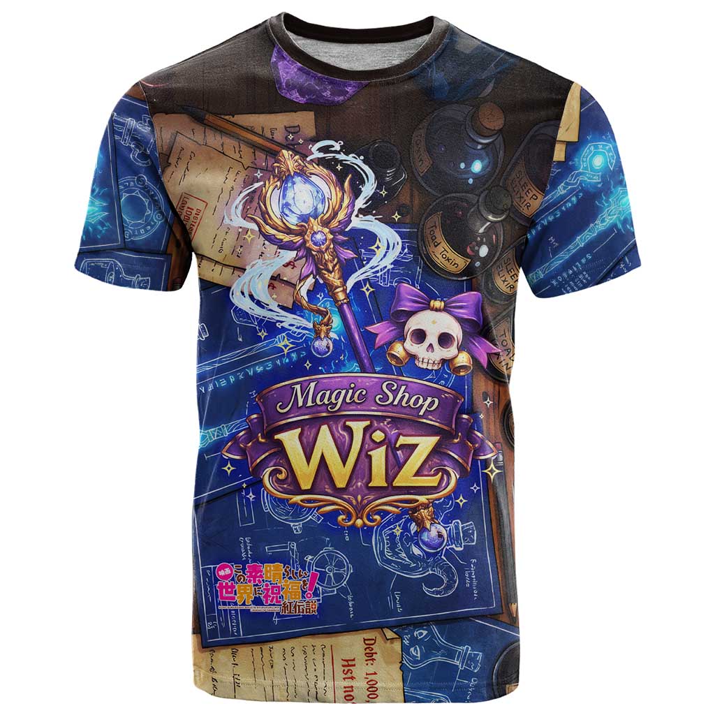 Wiz Magic Shop T Shirt Alchemical Fantasy Blueprint Style