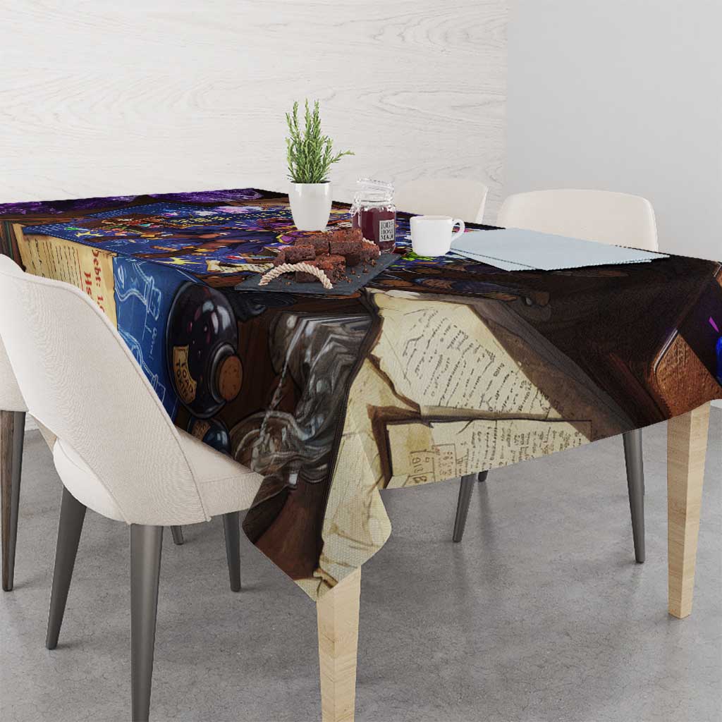 Wiz Magic Shop Tablecloth Alchemical Fantasy Blueprint Style