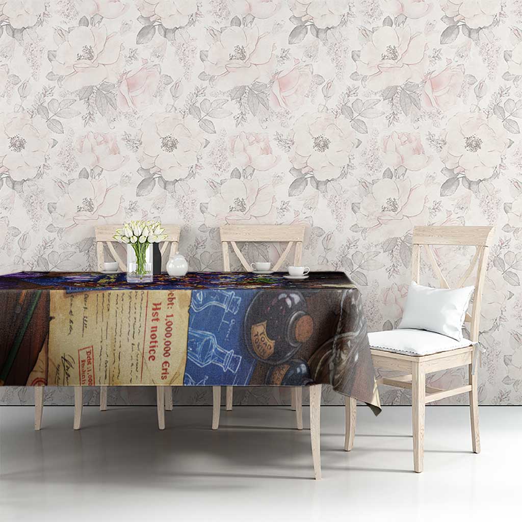 Wiz Magic Shop Tablecloth Alchemical Fantasy Blueprint Style