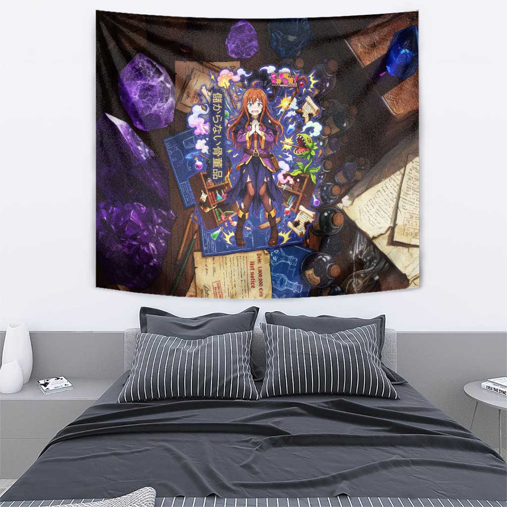 Wiz Magic Shop Tapestry Alchemical Fantasy Blueprint Style