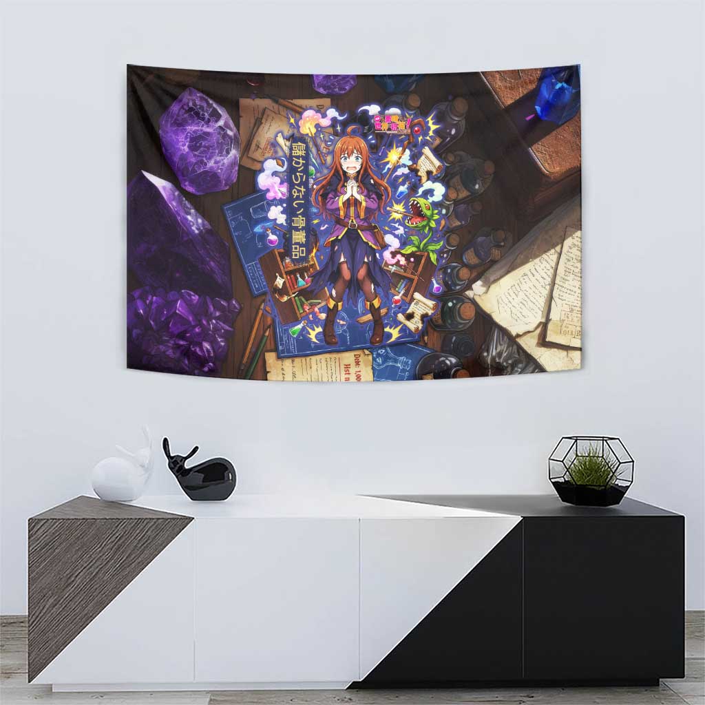 Wiz Magic Shop Tapestry Alchemical Fantasy Blueprint Style