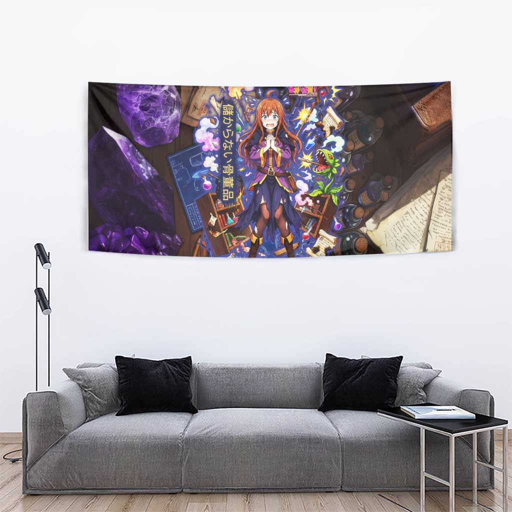 Wiz Magic Shop Tapestry Alchemical Fantasy Blueprint Style